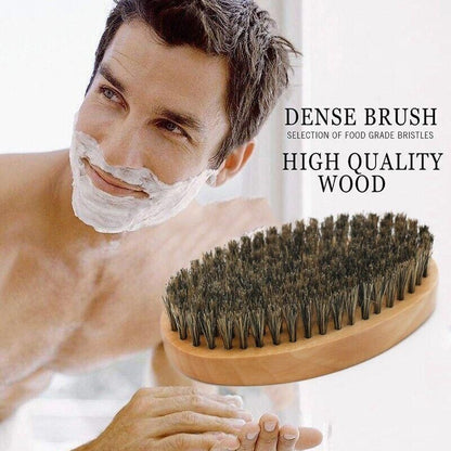 Boar Bristle Beard Brush & Wooden Comb Kit Beard Care Kit L Beard Grooming Kit