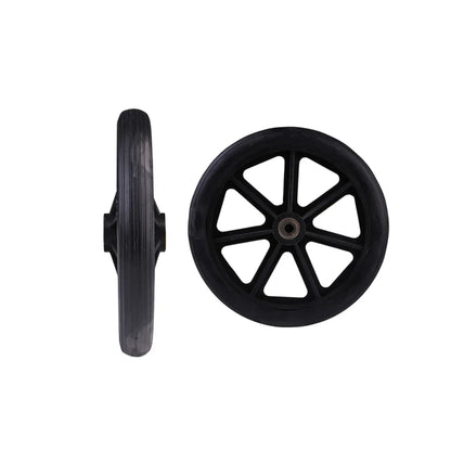 2PCS 8 Inch Wheelchair Front Wheels with Bearings Solid Replacement Wheels