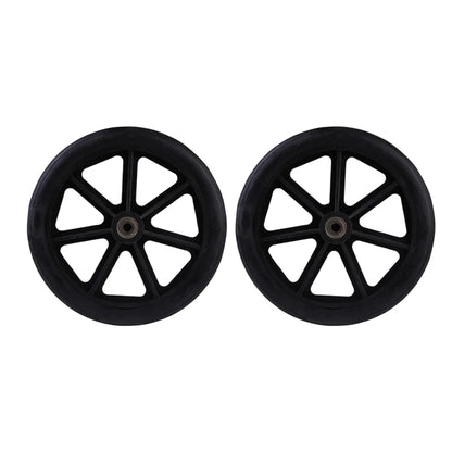 2PCS 8 Inch Wheelchair Front Wheels with Bearings Solid Replacement Wheels