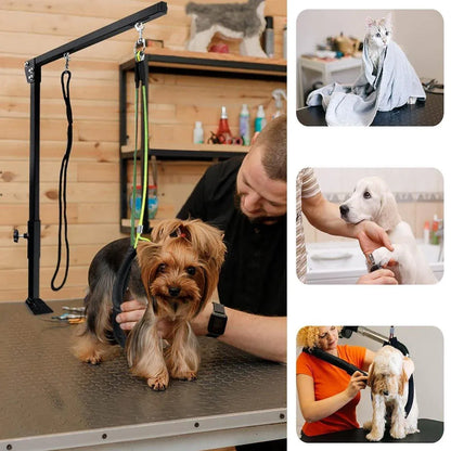 Adjustable Pet Grooming Arm with Clamp for Dog Cat Bath Table Bracket Clamp
