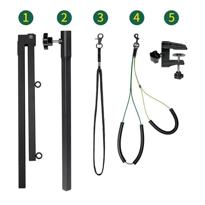 Adjustable Pet Grooming Arm with Clamp for Dog Cat Bath Table Bracket Clamp