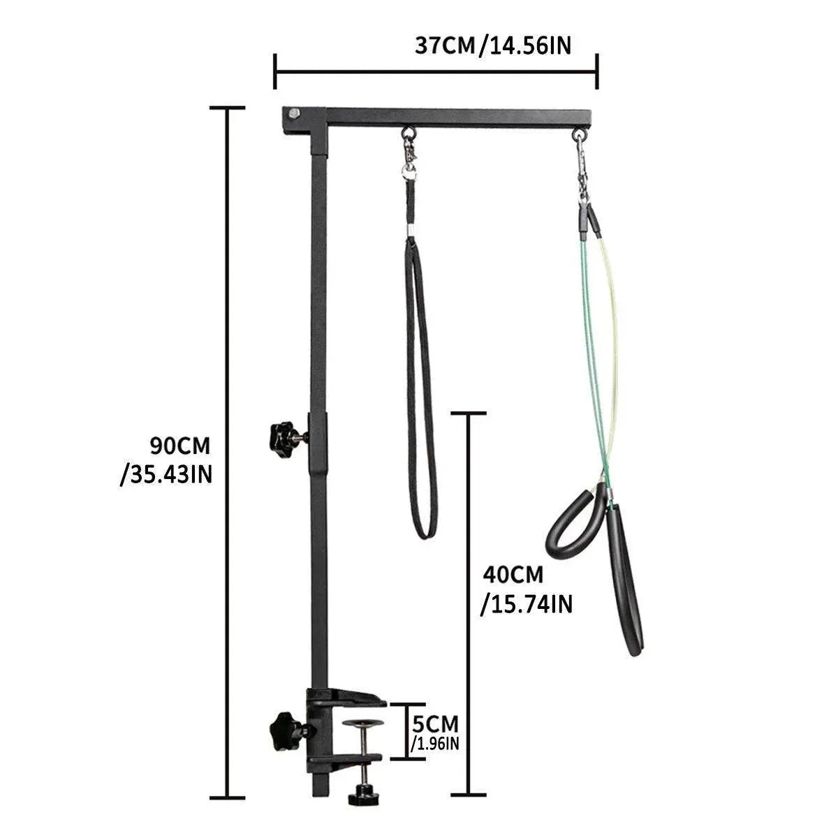 Adjustable Pet Grooming Arm with Clamp for Dog Cat Bath Table Bracket Clamp