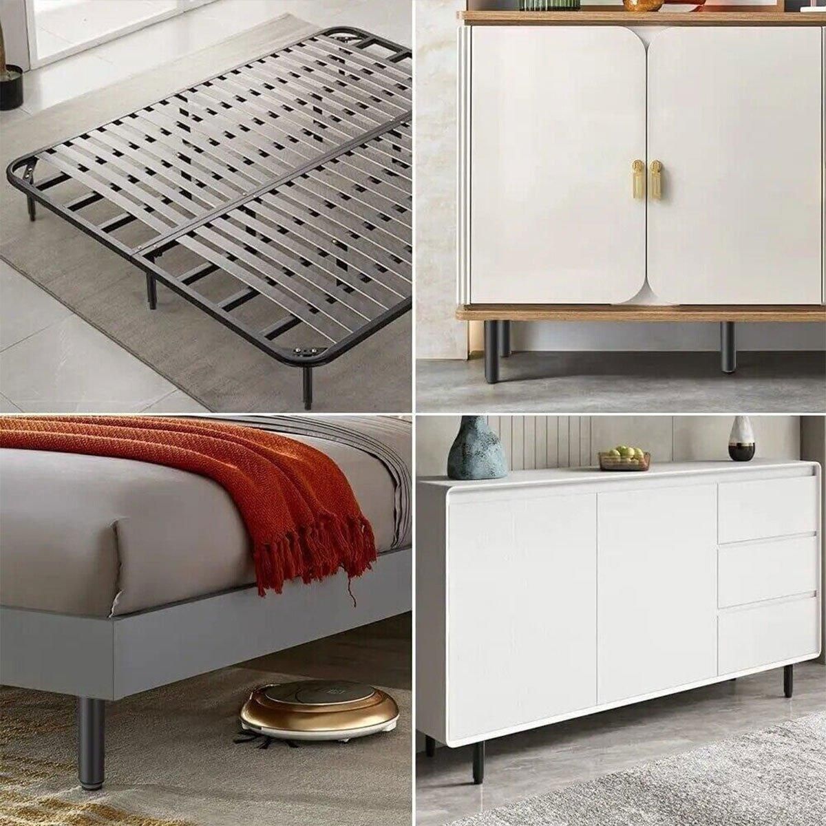 2PCS Bed Legs Adjustable Retractable Heavy Duty Bed Center Frame Support Feet