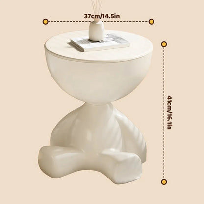 Plastic Bedside Table Sofa End Table Storage Rack Movable Coffee Table Mini Bear