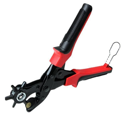 Heavy Duty Leather Hole Punch Tool with 6 Size Revolving Head for Belt and Fabric