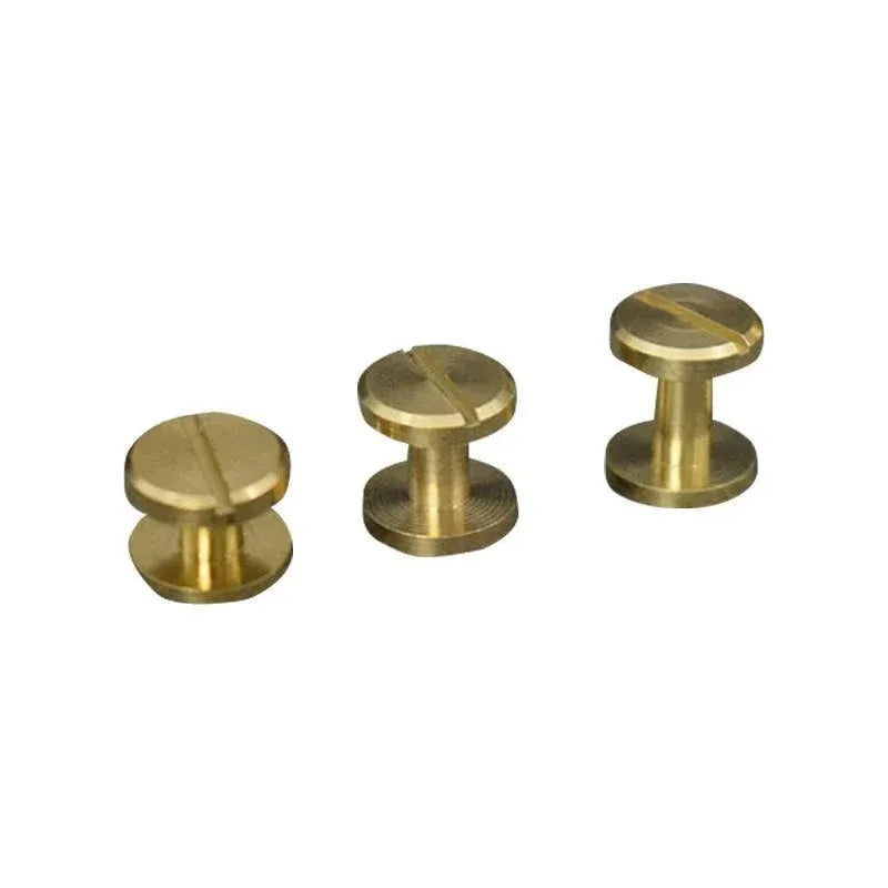 20X Belt Screw Leather Craft Chicago Nail Brass Rivets Stud Head Wallet Round - 10*4*4MM