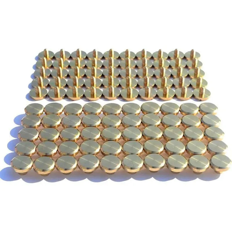 20X Belt Screw Leather Craft Chicago Nail Brass Rivets Stud Head Wallet Round - 10*4*4MM