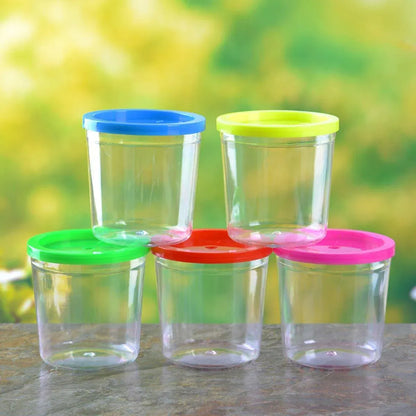 20pcs Mini Betta Fish Cup with Lid Portable Small Plastic Jellyfish Tank Cup