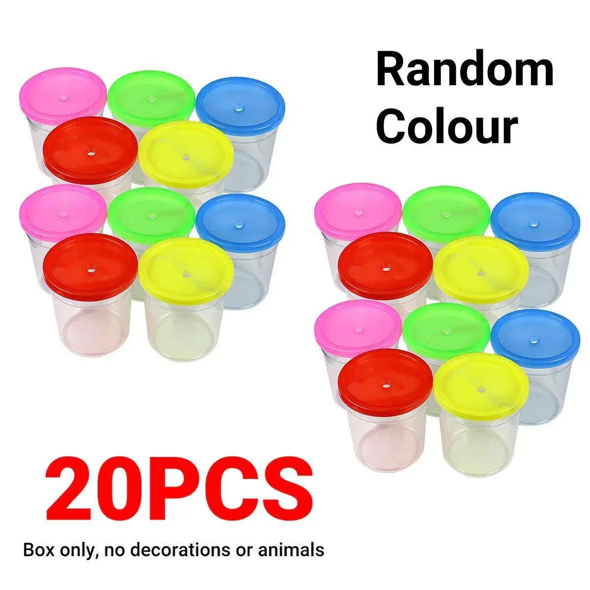 20pcs Mini Betta Fish Cup with Lid Portable Small Plastic Jellyfish Tank Cup