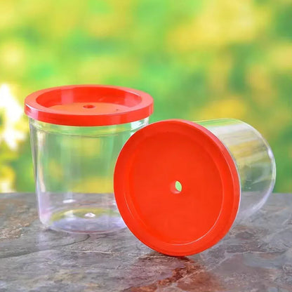20pcs Mini Betta Fish Cup with Lid Portable Small Plastic Jellyfish Tank Cup