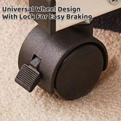 Mobile Coffee Table Tea Table Computer Desk with Wheels for Living Room Home