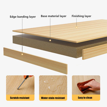 Mobile Coffee Table Tea Table Computer Desk with Wheels for Living Room Home