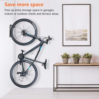 4Pcs Steel Bicycle Bike Wall Rack Mount Garage Stand Holder Storage Hanger Hook