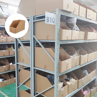 10pcs Slanted Display Boxes for Sorting Organising Storage Containers Organizer - 40cm x 18cm x 22cm
