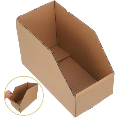 10pcs Slanted Display Boxes for Sorting Organising Storage Containers Organizer - 40cm x 18cm x 22cm