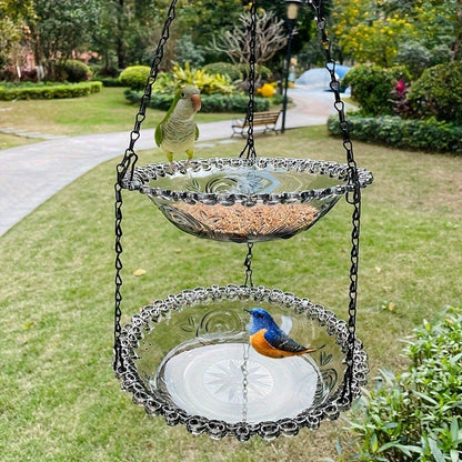 Outdoor Hanging Bird Feeder Bath Garden Patio Decoration for Attracting Birds - Purple
