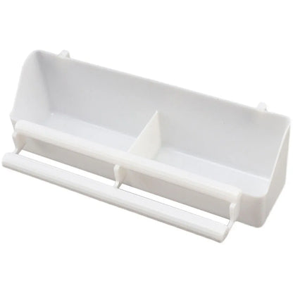 Bird Food Feeder Trough Box Water Bowl Container Cage Accessories Easy Install