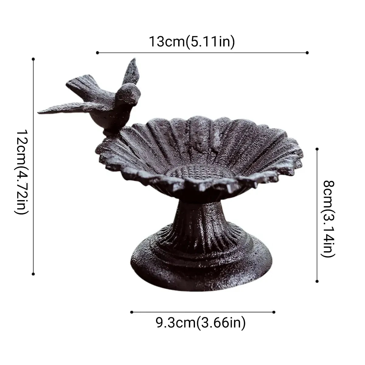 Retro Petal Shaped Bird Feeder Hanging Decorative Outdoor Garden Bird Feeding