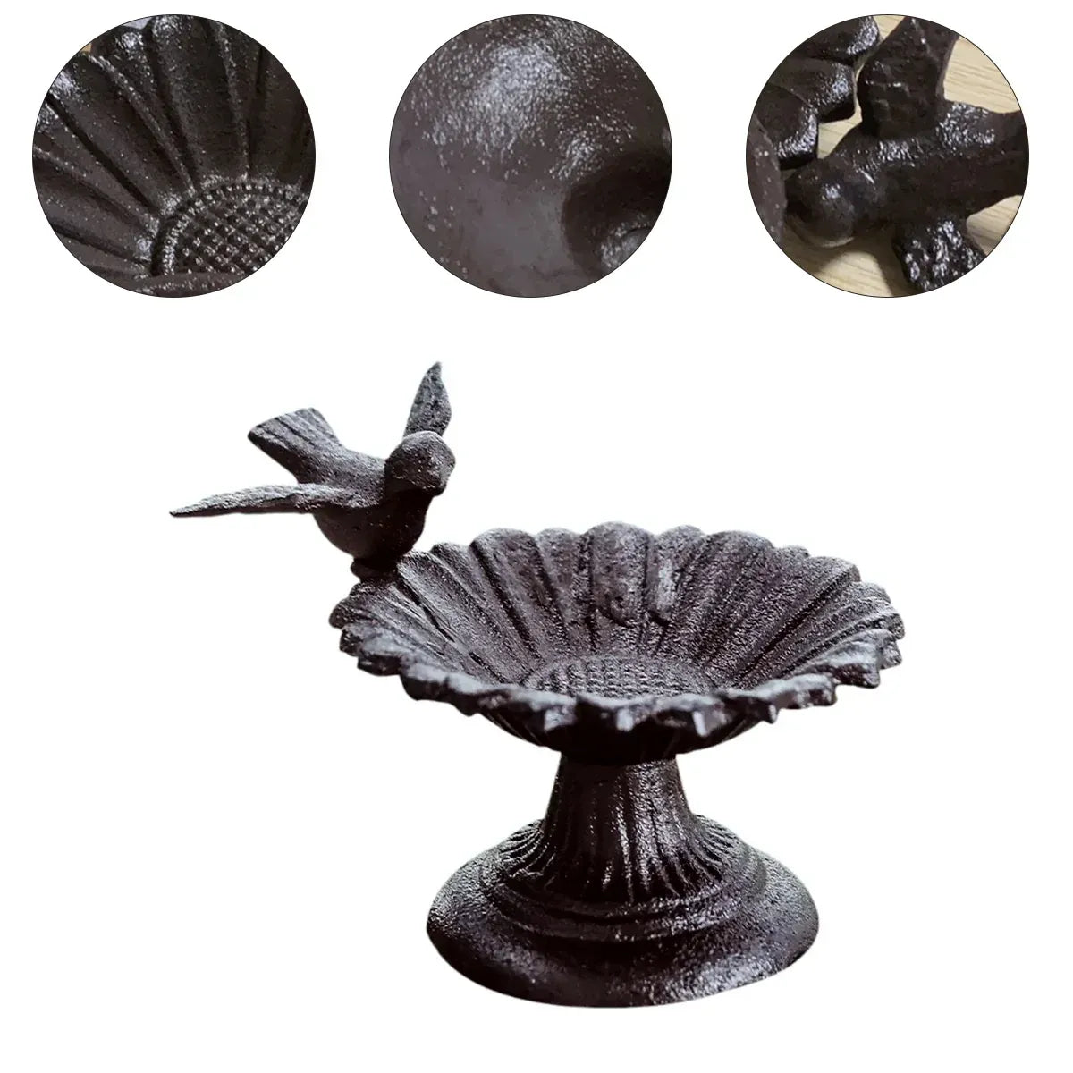 Retro Petal Shaped Bird Feeder Hanging Decorative Outdoor Garden Bird Feeding