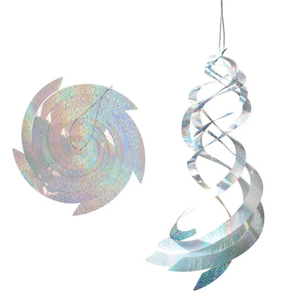 10PCS Hanging Reflective Bird Deterrent Wind Spinner Outdoor Garden Yard