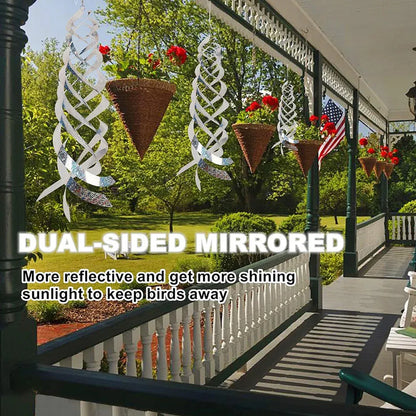 10PCS Hanging Reflective Bird Deterrent Wind Spinner Outdoor Garden Yard