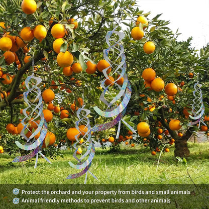 10PCS Hanging Reflective Bird Deterrent Wind Spinner Outdoor Garden Yard