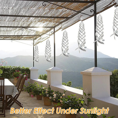 10PCS Hanging Reflective Bird Deterrent Wind Spinner Outdoor Garden Yard