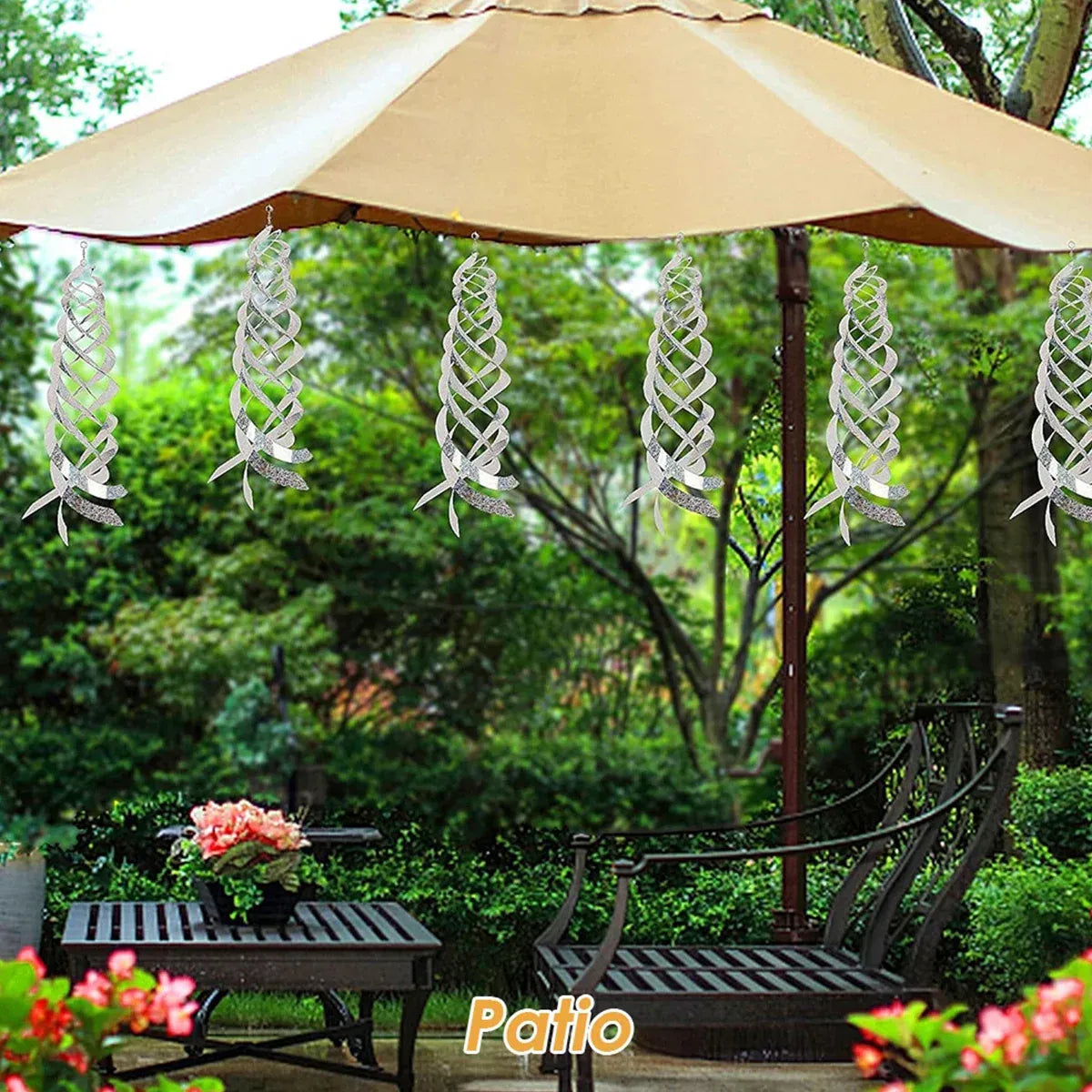 10PCS Hanging Reflective Bird Deterrent Wind Spinner Outdoor Garden Yard