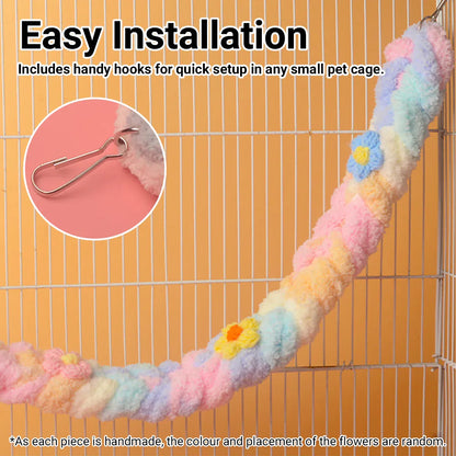 Small Pets Climbing Rope for Small Pet Cage Play Exercise Chewing Toy Use - Colourful