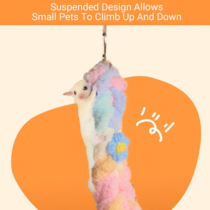 Small Pets Climbing Rope for Small Pet Cage Play Exercise Chewing Toy Use - Colourful