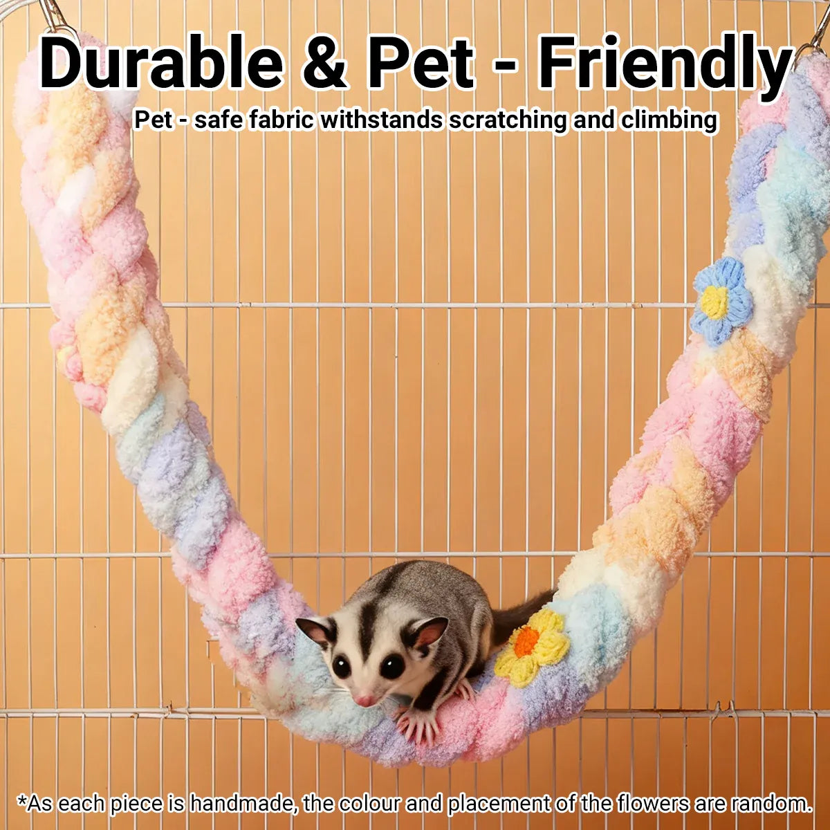 Small Pets Climbing Rope for Small Pet Cage Play Exercise Chewing Toy Use - Colourful