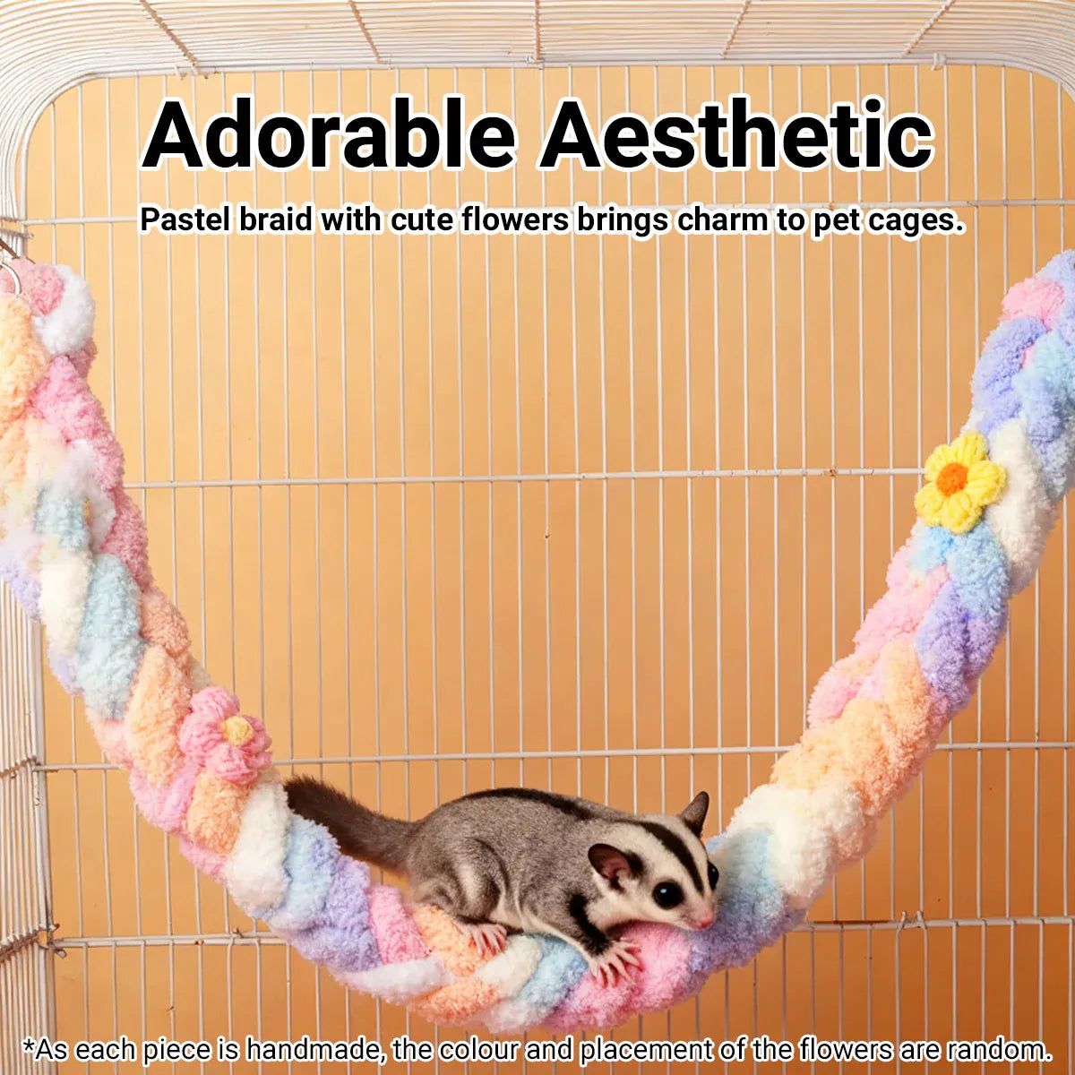 Small Pets Climbing Rope for Small Pet Cage Play Exercise Chewing Toy Use - Colourful