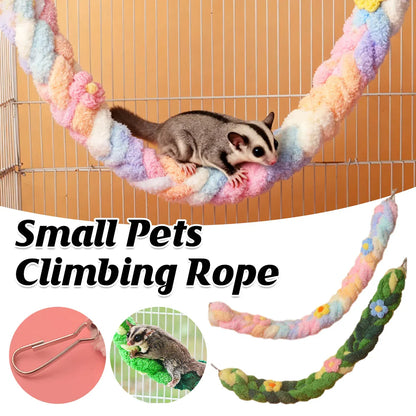 Small Pets Climbing Rope for Small Pet Cage Play Exercise Chewing Toy Use - Colourful