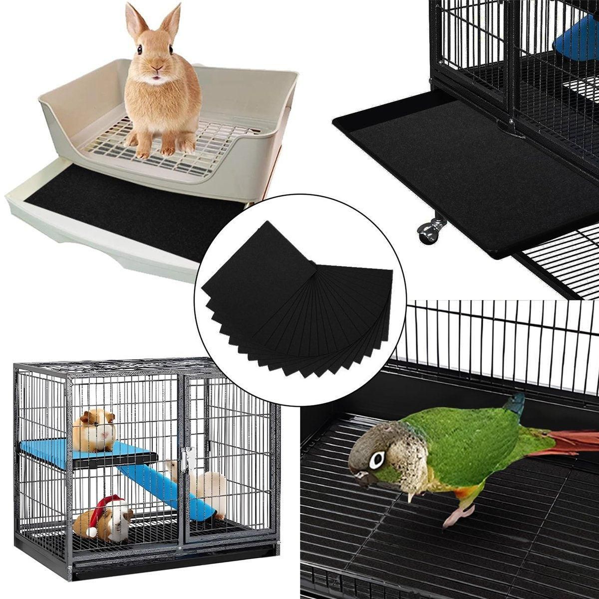 30pcs Disposable Birdcage Liner Pads Pet Cage Liner Bedding for Birds and Parrot