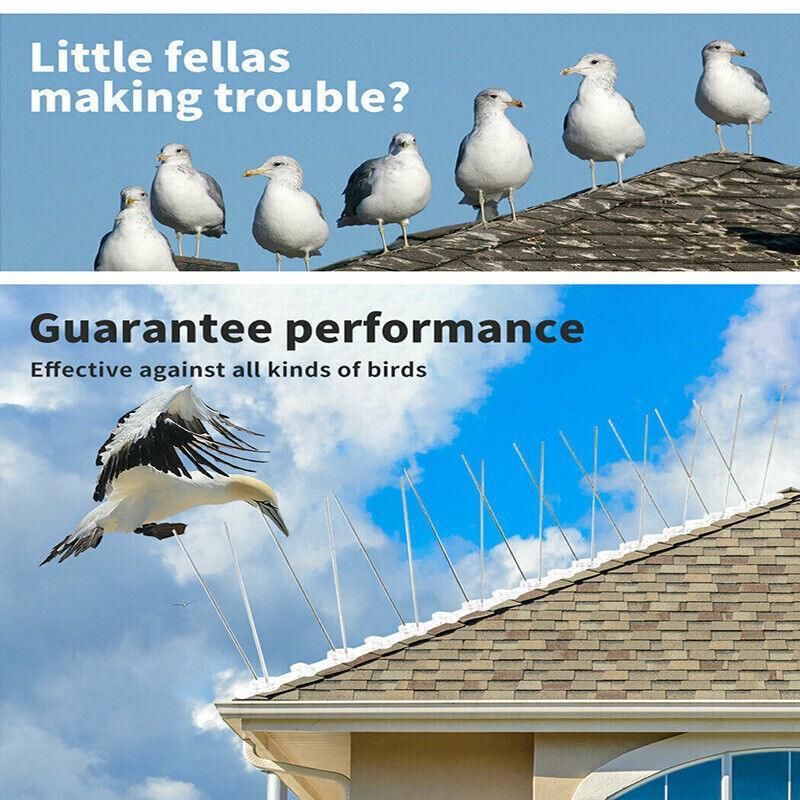 Lambu 10X 50Cm Anti Bird Spikes Pigeon Deterrent Repellent Bird Sting Stainless - 30 Groups