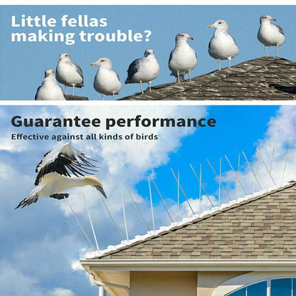 Lambu 10X 50Cm Anti Bird Spikes Pigeon Deterrent Repellent Bird Sting Stainless - 30 Groups