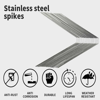 Lambu 10X 50Cm Anti Bird Spikes Pigeon Deterrent Repellent Bird Sting Stainless - 30 Groups