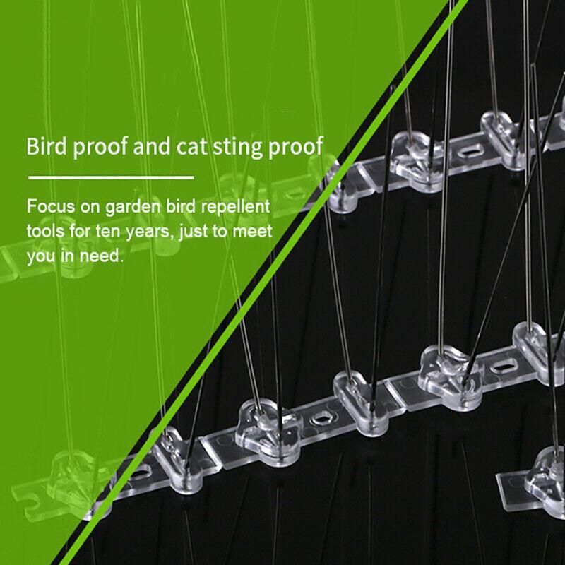 Lambu 10X 50Cm Anti Bird Spikes Pigeon Deterrent Repellent Bird Sting Stainless - 30 Groups