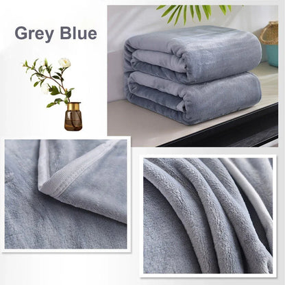 Soft Winter Flannel Blanket for Office Home Lunch Break Warm Cozy Throw Blanket - Wine Red