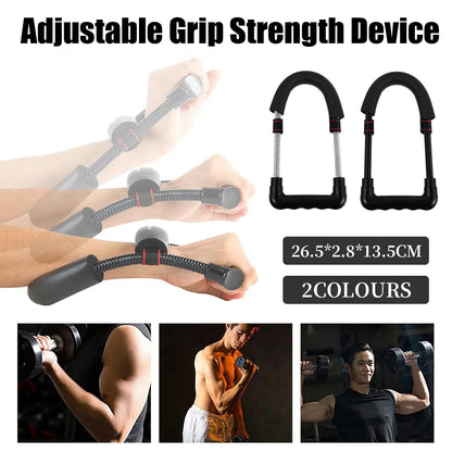 Adjustable 3Level Wrist Strengthener Grip Strength Trainer for Hand Exercise Use - Black