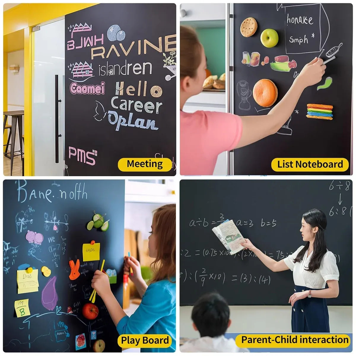 Blackboard Sticker Reusable for Home Office School Drawing Notes