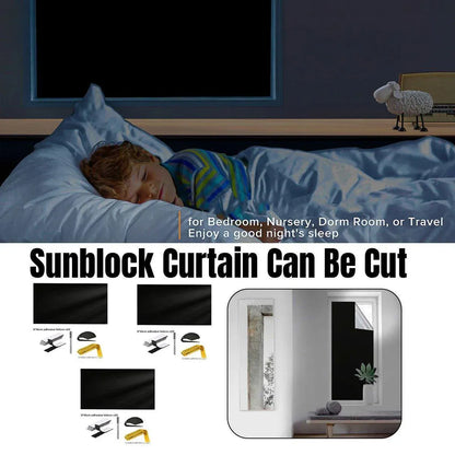 Portable Blackout Curtains for Sunscreen Window Shades Light Blocking Drapes - 2m x 1.45m