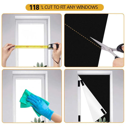 Portable Blackout Curtains for Sunscreen Window Shades Light Blocking Drapes - 2m x 1.45m