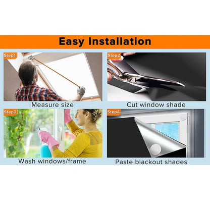 Portable Blackout Curtains for Sunscreen Window Shades Light Blocking Drapes - 2m x 1.45m