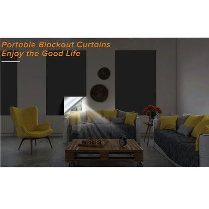 Portable Blackout Curtains for Sunscreen Window Shades Light Blocking Drapes - 2m x 1.45m