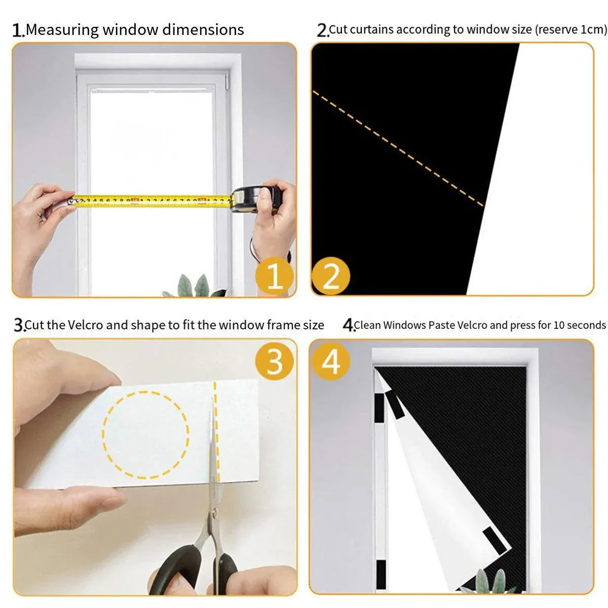 Portable Blackout Curtains for Sunscreen Window Shades Light Blocking Drapes - 3m x 1.45m