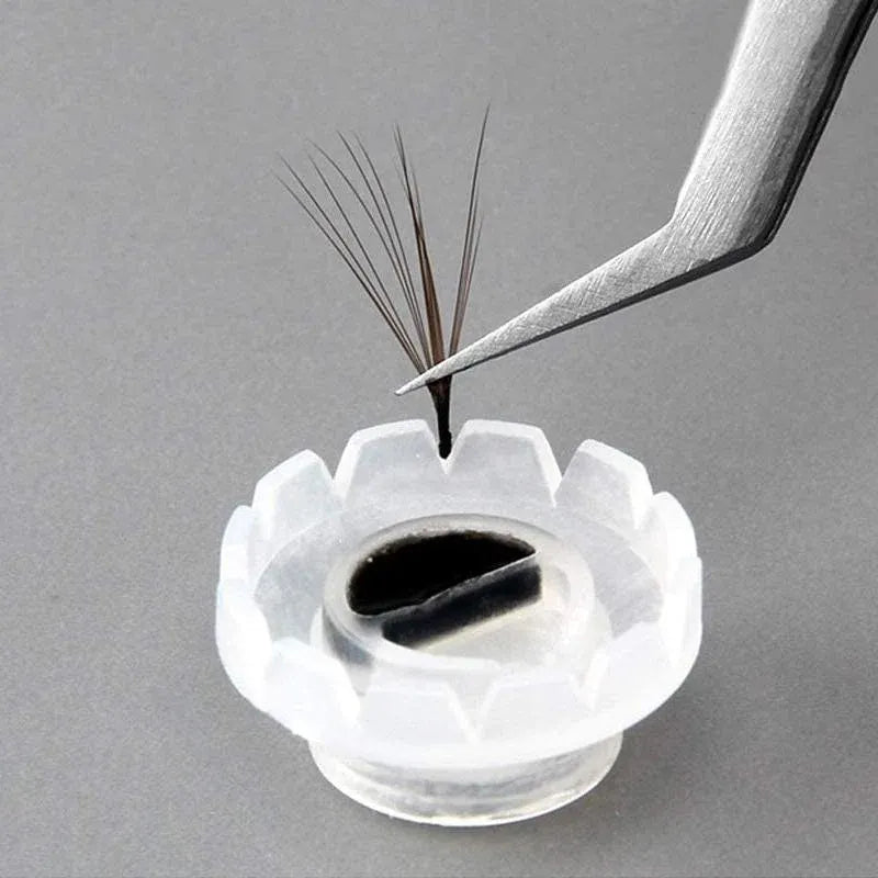 100X Eyelashes Glue Holder Blossom Cup Ring Eyelash Extension Adhesive Stand