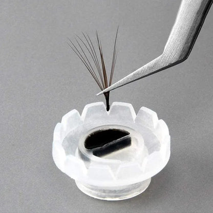 100X Eyelashes Glue Holder Blossom Cup Ring Eyelash Extension Adhesive Stand