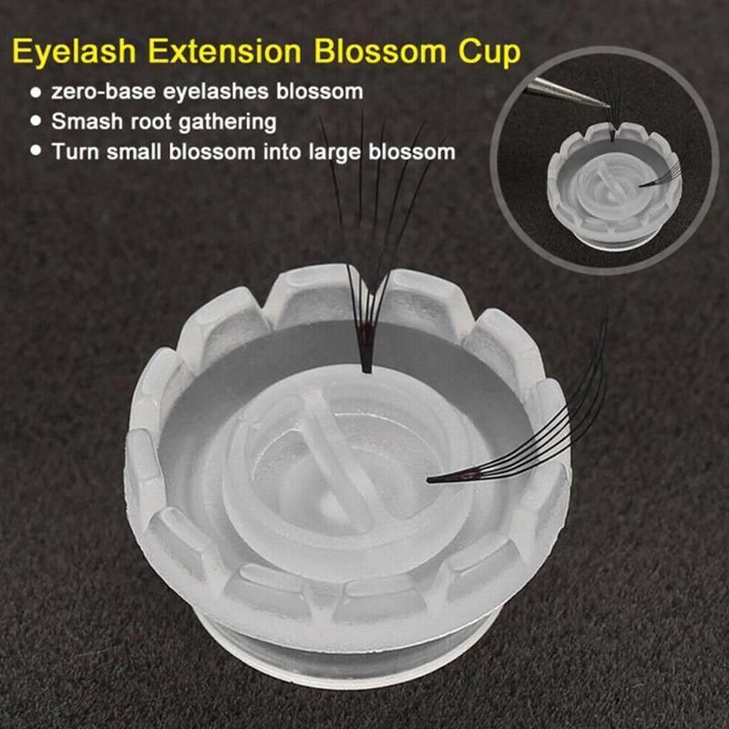100X Eyelashes Glue Holder Blossom Cup Ring Eyelash Extension Adhesive Stand