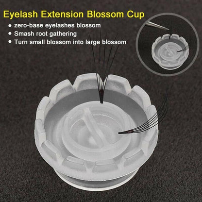 100X Eyelashes Glue Holder Blossom Cup Ring Eyelash Extension Adhesive Stand
